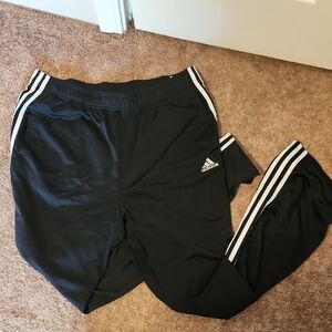 Adidas Black Joggers with Elastic Cuffs